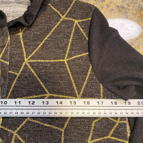 Terra SJ Apparel Stretch Printed Collared Long Sleeve Button Down Shirt Small - Picture 13 of 16